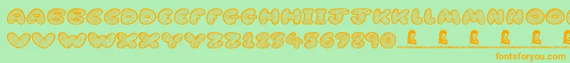 CartoonMadness Font – Orange Fonts on Green Background