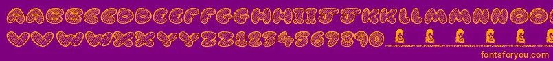 CartoonMadness Font – Orange Fonts on Purple Background