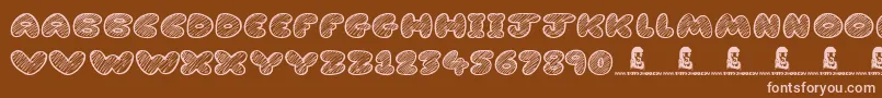 CartoonMadness Font – Pink Fonts on Brown Background