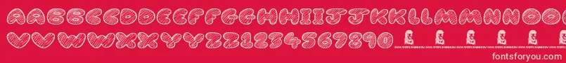 CartoonMadness Font – Pink Fonts on Red Background