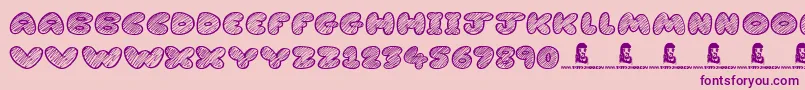 CartoonMadness Font – Purple Fonts on Pink Background