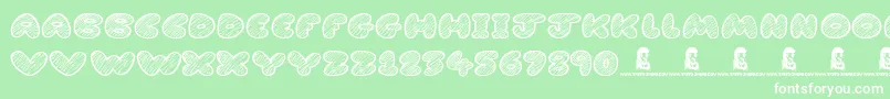 CartoonMadness Font – White Fonts on Green Background