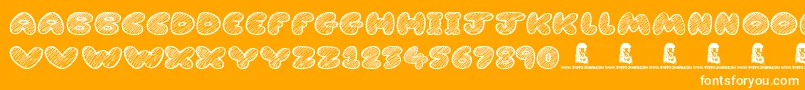 CartoonMadness Font – White Fonts on Orange Background