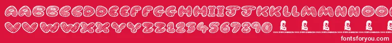 CartoonMadness Font – White Fonts on Red Background