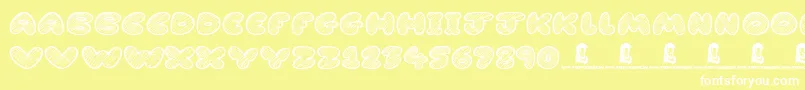 CartoonMadness Font – White Fonts on Yellow Background