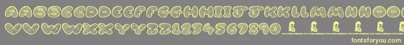 CartoonMadness Font – Yellow Fonts on Gray Background