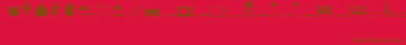 HouseholdRegular Font – Brown Fonts on Red Background