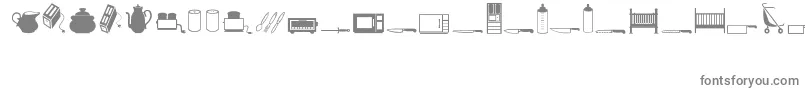 フォントHouseholdRegular – 白い背景に灰色の文字