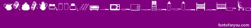 HouseholdRegular Font – White Fonts on Purple Background