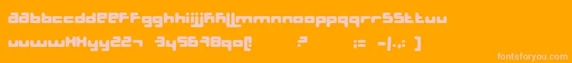 Fluffster Font – Pink Fonts on Orange Background