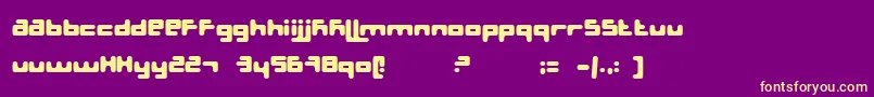 Fluffster Font – Yellow Fonts on Purple Background