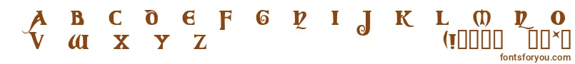 Шрифт CoverackDemo – коричневые шрифты на белом фоне