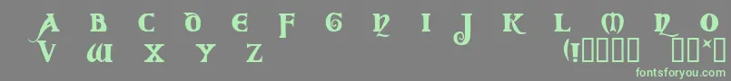 CoverackDemo Font – Green Fonts on Gray Background