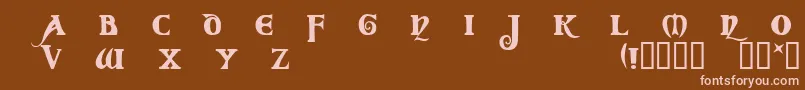 Шрифт CoverackDemo – розовые шрифты на коричневом фоне
