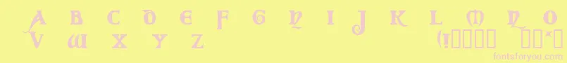Шрифт CoverackDemo – розовые шрифты на жёлтом фоне