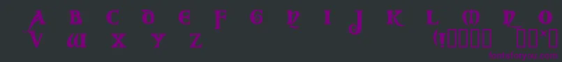 Шрифт CoverackDemo – фиолетовые шрифты на чёрном фоне