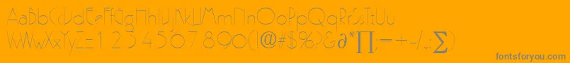 PergamonDb Font – Gray Fonts on Orange Background