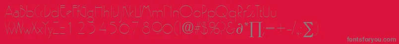 PergamonDb Font – Gray Fonts on Red Background