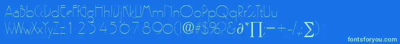 More about PergamonDb Font PergamonDb Font – Green Fonts on Blue Background