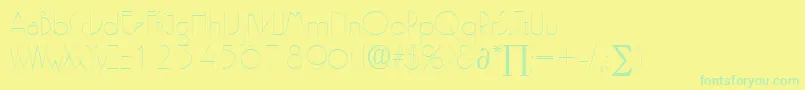 PergamonDb Font – Green Fonts on Yellow Background