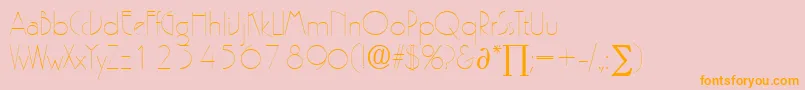 PergamonDb Font – Orange Fonts on Pink Background