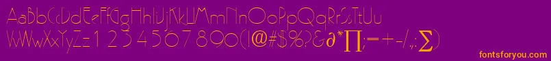 PergamonDb Font – Orange Fonts on Purple Background