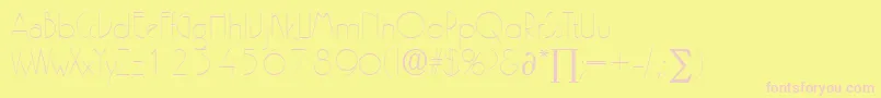 PergamonDb Font – Pink Fonts on Yellow Background