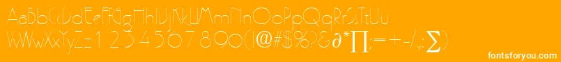 PergamonDb Font – White Fonts on Orange Background