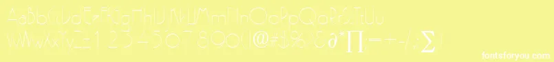 PergamonDb Font – White Fonts on Yellow Background