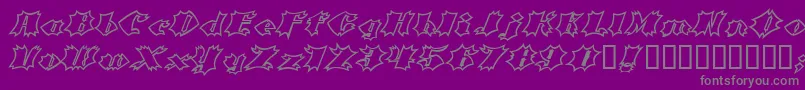 Craso-Schriftart – Graue Schriften auf violettem Hintergrund