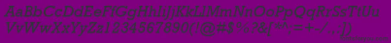 RockwellMtItalic Font – Black Fonts on Purple Background