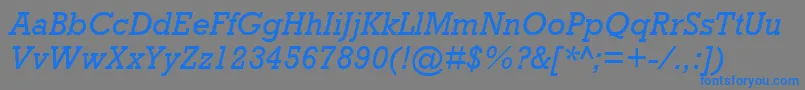 RockwellMtItalic Font – Blue Fonts on Gray Background