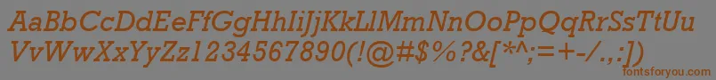 RockwellMtItalic Font – Brown Fonts on Gray Background