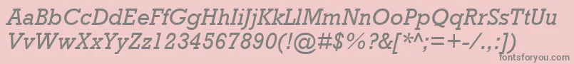 RockwellMtItalic Font – Gray Fonts on Pink Background