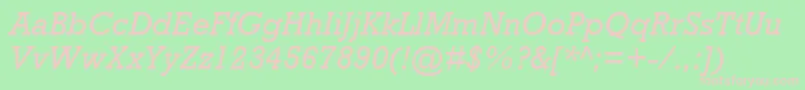 RockwellMtItalic Font – Pink Fonts on Green Background