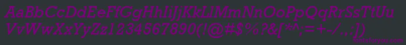 Шрифт RockwellMtItalic – фиолетовые шрифты на чёрном фоне