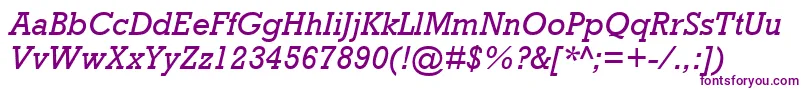 RockwellMtItalic Font – Purple Fonts on White Background