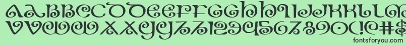 Theshireexp Font – Black Fonts on Green Background