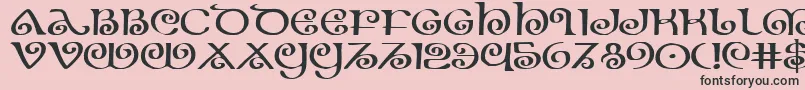 Theshireexp Font – Black Fonts on Pink Background