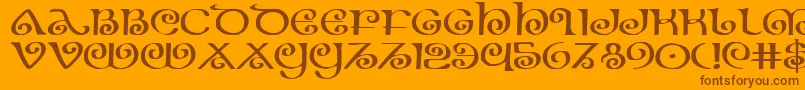 Theshireexp Font – Brown Fonts on Orange Background