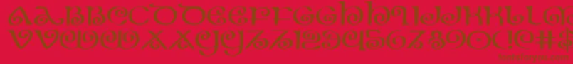 Theshireexp Font – Brown Fonts on Red Background
