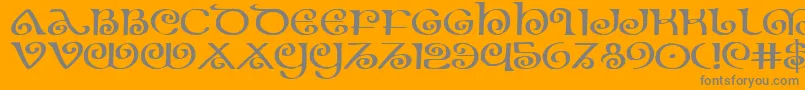 Theshireexp Font – Gray Fonts on Orange Background