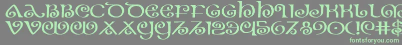 Theshireexp Font – Green Fonts on Gray Background