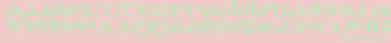 Theshireexp Font – Green Fonts on Pink Background