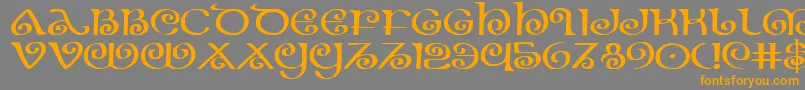 Theshireexp Font – Orange Fonts on Gray Background