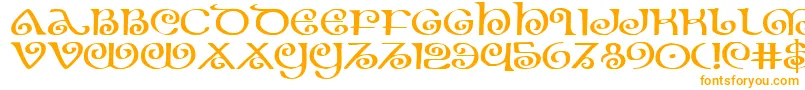 Theshireexp Font – Orange Fonts on White Background