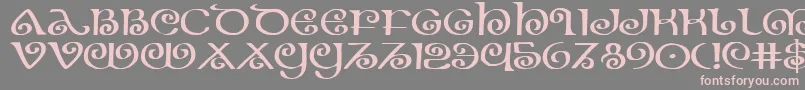Theshireexp Font – Pink Fonts on Gray Background