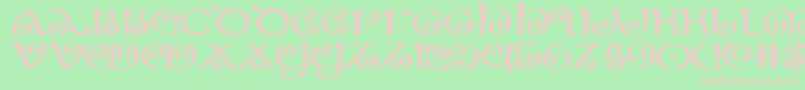 Theshireexp Font – Pink Fonts on Green Background