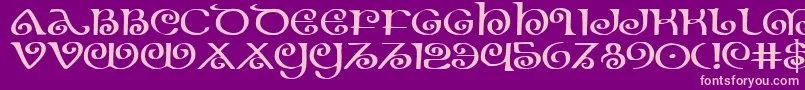 Theshireexp Font – Pink Fonts on Purple Background