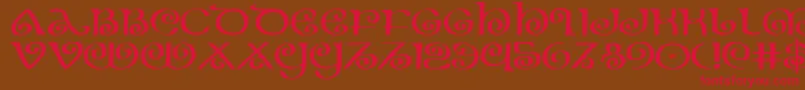 Theshireexp Font – Red Fonts on Brown Background